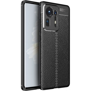 Xiaomi Mi Mix 4 5G Kılıf Deri Görünümlü Lüks Parmak İzi Bırakmaz Niss Silikon Kapak - Siyah