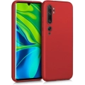 Xiaomi Mi Note 10 Kılıf İnce Soft Mat Renkli Esnek Silikon Kapak - Kırmızı