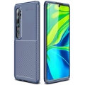 Xiaomi Mi Note 10 Kılıf Silikon Parmak İzi Bırakmayan Karbon Soft Negro Kapak - Lacivert