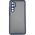 Xiaomi Mi Note 10 Lite Kılıf Kamera Korumalı Arkası Şeffaf Mat Silikon Kapak - Lacivert