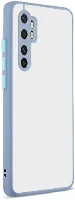 Xiaomi Mi Note 10 Lite Kılıf Kamera Korumalı Arkası Şeffaf Mat Silikon Kapak - Mor