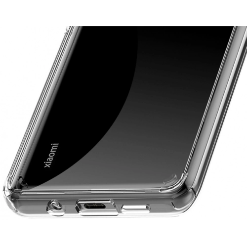 Xiaomi Mi Note 10 Lite Kılıf Korumalı Kenarları Silikon Arkası Sert Coss Kapak - Şeffaf