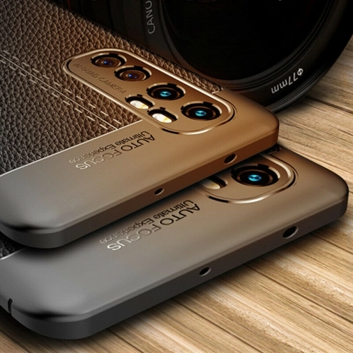 Xiaomi Mi Note 10 Lite Kılıf Deri Görünümlü Lüks Parmak İzi Bırakmaz Niss Silikon Kapak - Siyah