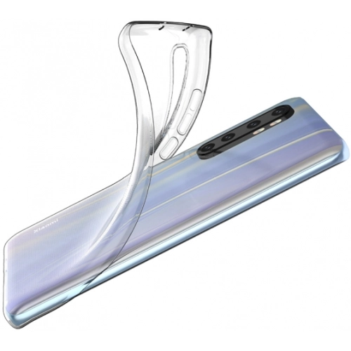 Xiaomi Mi Note 10 Lite Kılıf Kamera Korumalı Esnek Silikon Kapak - Şeffaf