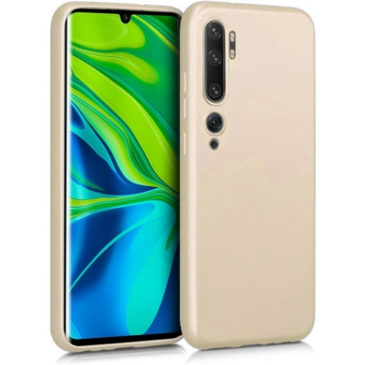 Xiaomi Mi Note 10 Pro Kılıf İnce Soft Mat Renkli Esnek Silikon Kapak - Gold