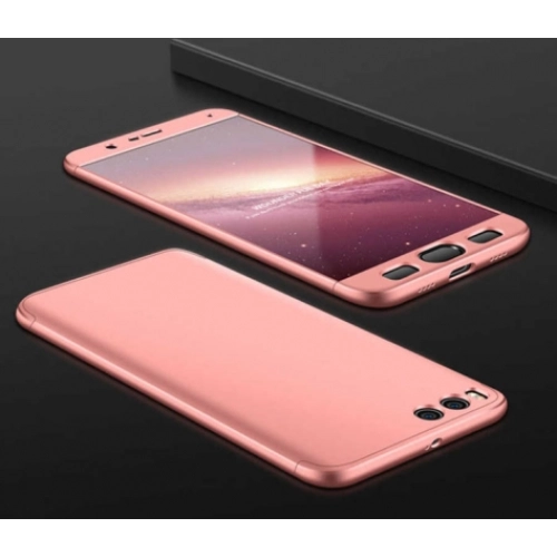 Xiaomi Mi Note 3 Kılıf 3 Parçalı 360 Tam Korumalı Rubber AYS Kapak - Rose Gold