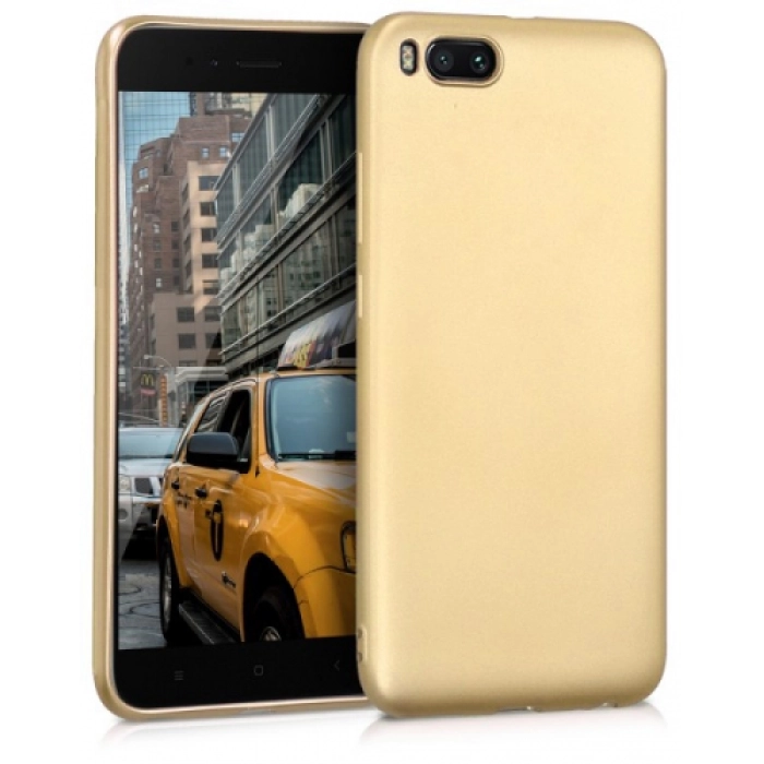 Xiaomi Mi Note 3 Kılıf İnce Soft Mat Renkli Esnek Silikon Kapak - Gold
