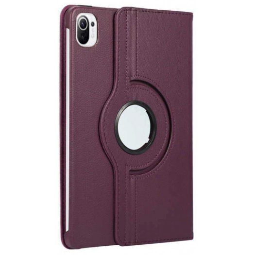 Xiaomi Mi Pad 5 Pro Tablet Kılıfı 360 Derece Dönebilen Standlı Kapak - Mürdüm