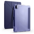 Xiaomi Mi Pad 5 Pro Tablet Kılıfı Standlı Tri Folding Kalemlikli Silikon Smart Cover - Lacivert