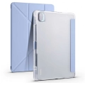 Xiaomi Mi Pad 5 Pro Tablet Kılıfı Standlı Tri Folding Kalemlikli Silikon Smart Cover - Mavi