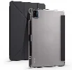 Xiaomi Mi Pad 5 Pro Tablet Kılıfı Standlı Tri Folding Kalemlikli Silikon Smart Cover - Siyah