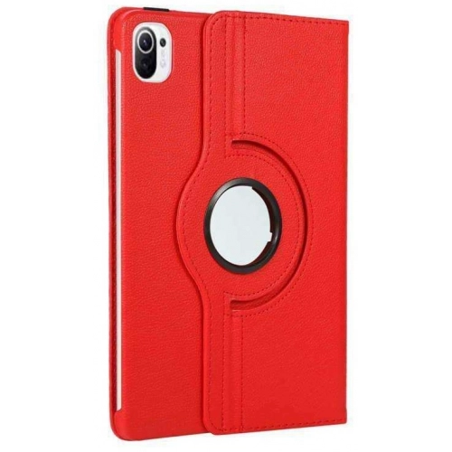 Xiaomi Mi Pad 5 Tablet Kılıfı 360 Derece Dönebilen Standlı Kapak - Kırmızı