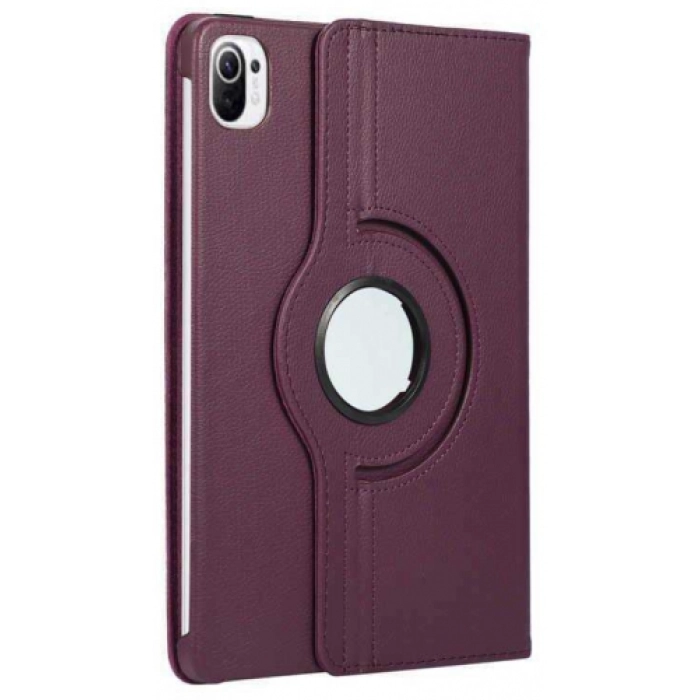 Xiaomi Mi Pad 5 Tablet Kılıfı 360 Derece Dönebilen Standlı Kapak - Mürdüm