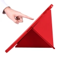 Xiaomi Mi Pad 5 Tablet Kılıfı Standlı Tri Folding Kalemlikli Silikon Smart Cover - Kırmızı