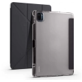 Xiaomi Mi Pad 5 Tablet Kılıfı Standlı Tri Folding Kalemlikli Silikon Smart Cover - Siyah