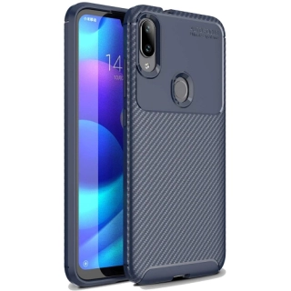 Xiaomi Mi Play Kılıf Silikon Parmak İzi Bırakmayan Karbon Soft Negro Kapak - Lacivert