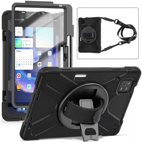 Xiaomi Pad 6 Kılıf Zore Defender Boyun Askılı Tablet Silikon - Siyah