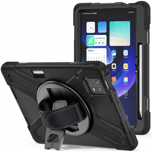 Xiaomi Pad 6 Kılıf Zore Defender Boyun Askılı Tablet Silikon - Siyah