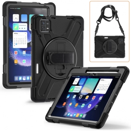 Xiaomi Pad 6 Kılıf Zore Defender Boyun Askılı Tablet Silikon - Siyah