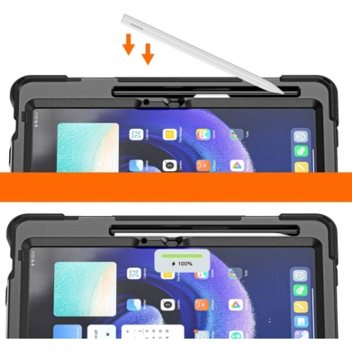 Xiaomi Pad 6 Kılıf Zore Defender Boyun Askılı Tablet Silikon - Siyah