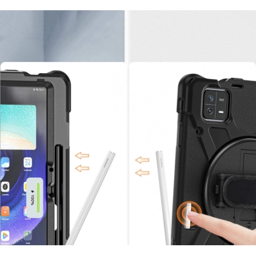 Xiaomi Pad 6 Kılıf Zore Defender Boyun Askılı Tablet Silikon - Siyah