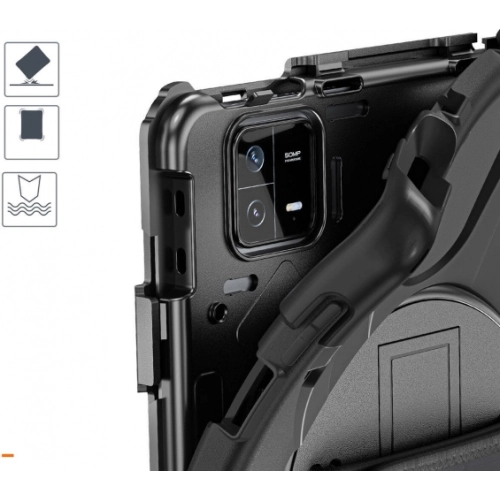 Xiaomi Pad 6 Kılıf Zore Defender Boyun Askılı Tablet Silikon - Siyah