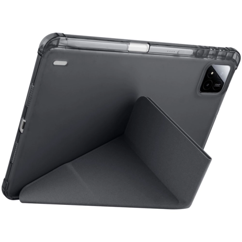 Xiaomi Pad 7 Tablet Kılıfı Standlı Tri Folding Kalemlikli Silikon Smart Cover - Lacivert