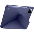 Xiaomi Pad 7 Tablet Kılıfı Standlı Tri Folding Kalemlikli Silikon Smart Cover - Lacivert