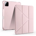 Xiaomi Pad 7 Tablet Kılıfı Standlı Tri Folding Kalemlikli Silikon Smart Cover - Rose Gold