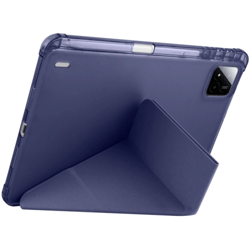 Xiaomi Pad 7 Tablet Kılıfı Standlı Tri Folding Kalemlikli Silikon Smart Cover - Rose Gold
