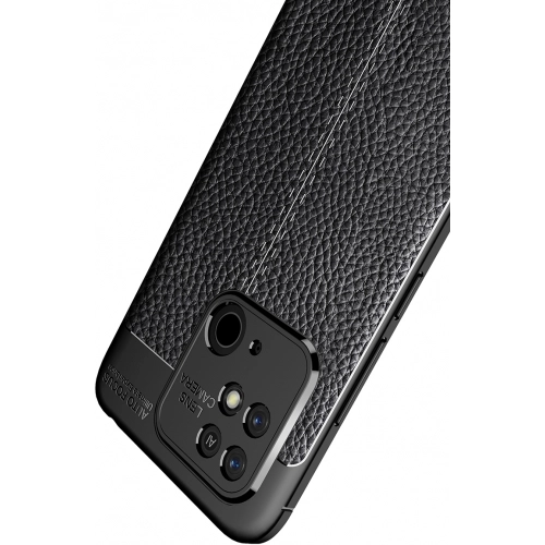 Xiaomi Poco C40 Kılıf Deri Görünümlü Lüks Parmak İzi Bırakmaz Niss Silikon Kapak - Lacivert