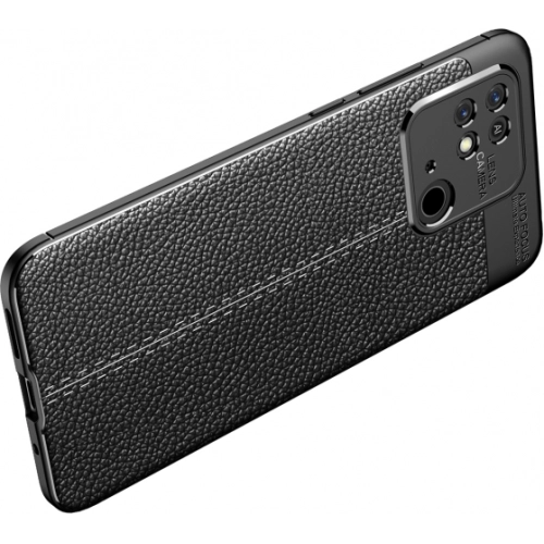 Xiaomi Poco C40 Kılıf Deri Görünümlü Lüks Parmak İzi Bırakmaz Niss Silikon Kapak - Lacivert