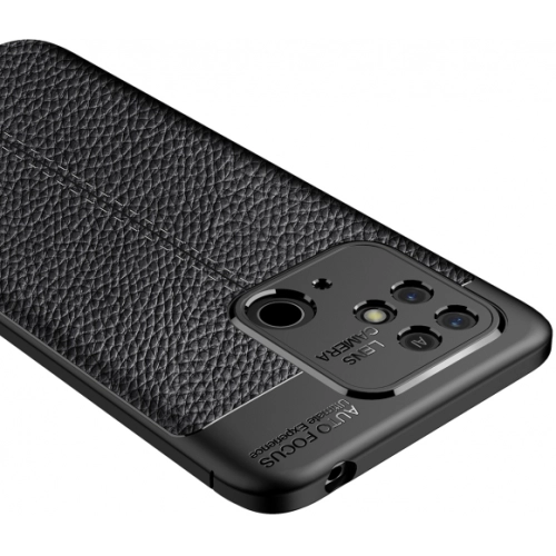 Xiaomi Poco C40 Kılıf Deri Görünümlü Lüks Parmak İzi Bırakmaz Niss Silikon Kapak - Lacivert