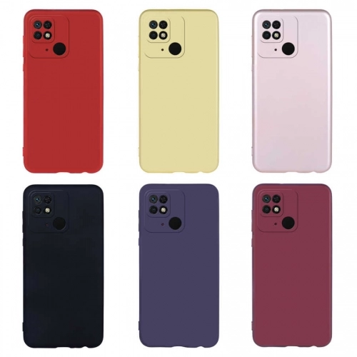 Xiaomi Poco C40 Kılıf İnce Soft Mat Renkli Esnek Silikon Kapak - Gold