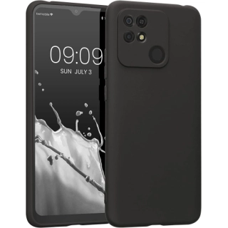 Xiaomi Poco C40 Kılıf İnce Soft Mat Renkli Esnek Silikon Kapak - Siyah
