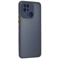 Xiaomi Poco C40 Kılıf Kamera Korumalı Arkası Şeffaf Mat Silikon Kapak - Lacivert