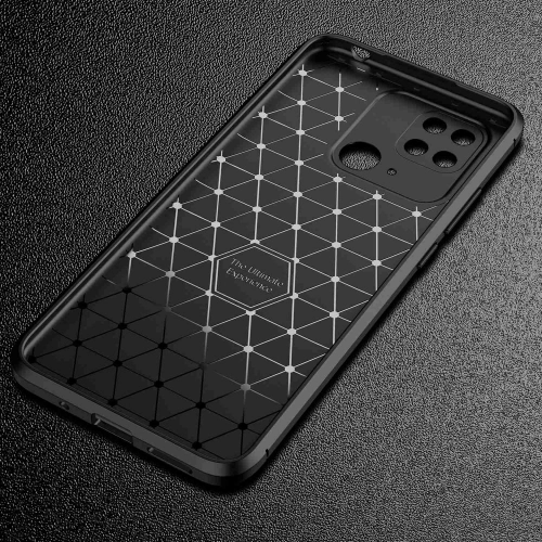 Xiaomi Poco C40 Kılıf Silikon Parmak İzi Bırakmayan Karbon Soft Negro Kapak - Lacivert