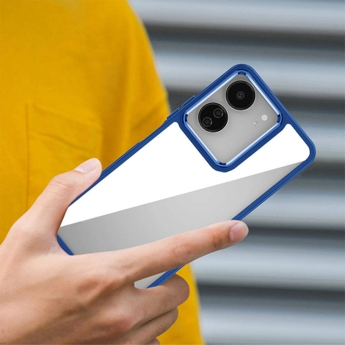 Xiaomi Poco C65 Kılıf Electro Silikon Renkli Flora Kapak - Siyah