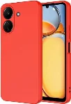 Xiaomi Poco C65 Kılıf İçi Kadife Mat Mara Lansman Silikon Kapak  - Kırmızı