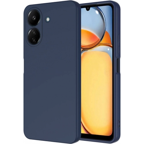 Xiaomi Poco C65 Kılıf İçi Kadife Mat Mara Lansman Silikon Kapak - Lacivert