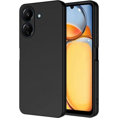 Xiaomi Poco C65 Kılıf İçi Kadife Mat Mara Lansman Silikon Kapak - Siyah