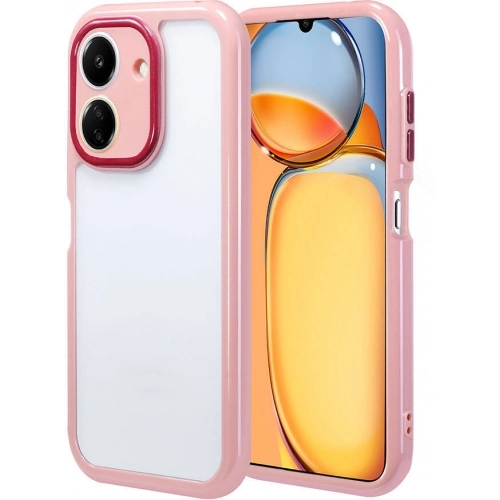 Xiaomi Poco C65 Kılıf Kamera Korumalı Renkli Kenar ve Çerçeve Tasarımlı Vitamin Kapak - Koyu Mor