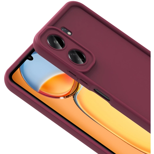 Xiaomi Poco C65 ile Uyumlu Kılıf Kamera Korumalı Silikon Ananas Kapak - Siyah