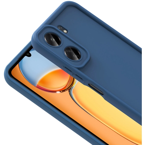 Xiaomi Poco C65 ile Uyumlu Kılıf Kamera Korumalı Silikon Ananas Kapak - Mürdüm