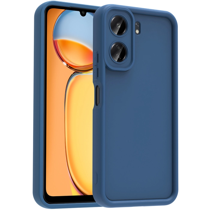 Xiaomi Poco C65 ile Uyumlu Kılıf Kamera Korumalı Silikon Ananas Kapak - Koyu Yeşil