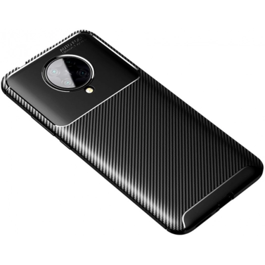 Xiaomi Poco F2 Pro Kılıf Silikon Parmak İzi Bırakmayan Karbon Soft Negro Kapak - Siyah