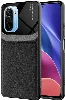 Xiaomi Poco F3 Kılıf Deri Görünümlü Emiks Kapak - Siyah