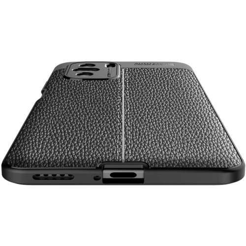 Xiaomi Poco F3 Kılıf Deri Görünümlü Lüks Parmak İzi Bırakmaz Niss Silikon Kapak - Lacivert