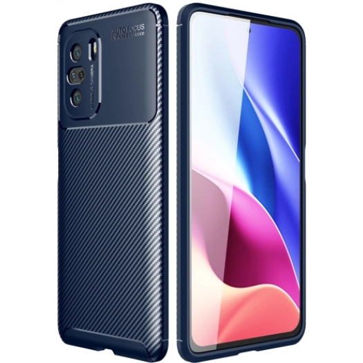 Xiaomi Poco F3 Kılıf Silikon Parmak İzi Bırakmayan Karbon Soft Negro Kapak - Lacivert