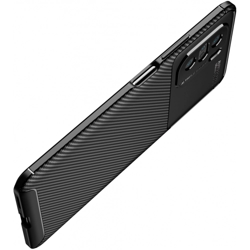 Xiaomi Poco F3 Kılıf Silikon Parmak İzi Bırakmayan Karbon Soft Negro Kapak - Siyah